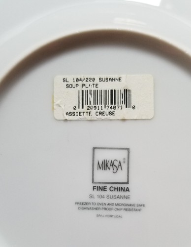 NEW Set of 2 MIKASA SUSANNE 9-inch Rimmed Soup Bowls SL 104 EXCELLENT - Picture 5 of 5