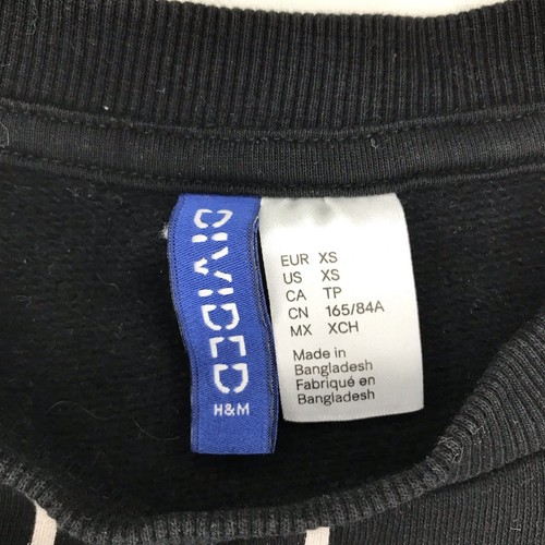 Divided H&M Women’s Black/White Vertical Stripes Tokyo 94 Sweatshirt Pullover XS - Picture 11 of 11