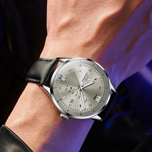 Wasserdichte leuchtende Uhr Quarz OLEVS Herren Business Luxus Datumsarmband Herren - Bild 13 von 21