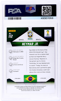 2014 Panini Prizm World Cup Neymar Jr. Red Prizm #112 /149