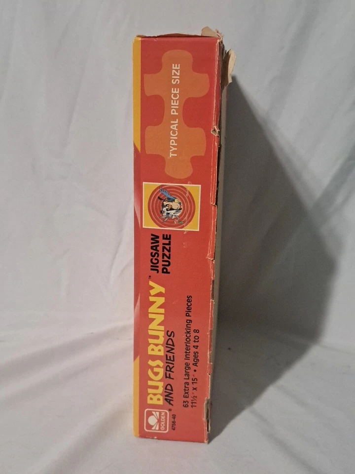 VTG Golden Puzzle Looney Tunes Bugs Bunny and Friends 63 Pcs Puzzle 1989 - Imagem 2 de 4