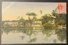 British Guiana Postcard Christianburg Demerara River Booker's Bros. Demerara Old