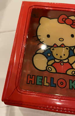 VTG Sanrio Hello Kitty Plastic Keepsake Container/Box 76'/91 VTG Sanrio Hello Kitty Plastic Keepsake Container/Box 76'/91