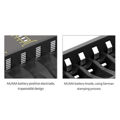Battery Charger LCD Display Intelligent 8-Slot Chargers for AA/AAA NiCd NiM V7K8 - Picture 9 of 10