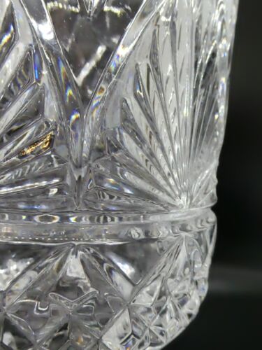 Vintage große brillante schwere geschliffene Bleikristallvase mit Fuß 9" hoch - Bild 4 von 10