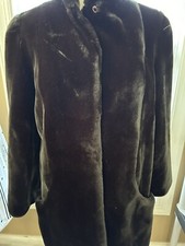 Vintage Faux Fur Coat Brown Womens S/M 70s 80s EXCELLENT QUALITY