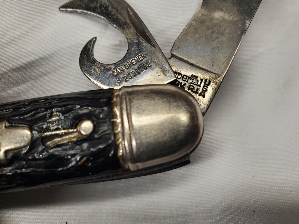 Vintage Imperial Kamp King 4 Blade Multi Tool Pocket Jack Knife Providence RI - Image 3 of 4