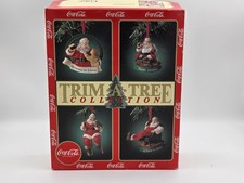 Set Of Four Coca-Cola Santa Trim-a-tree Colle...