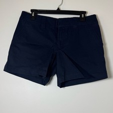 Tommy Hilfiger Navy Chino Shorts Women's Size 8 NWT Classic Flat Front