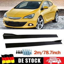78.7" Seitenschweller Schweller Sideskirts Glanz Schwarz Für Opel Astra Corsa D