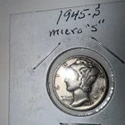 1945-S MICRO S Mercury Silver Dime XF/AU