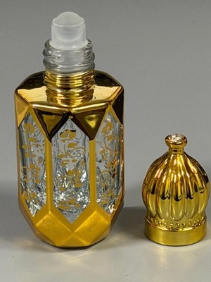Hochwertige leere Glas Parfümöl/Attar Flaschen - Roll On/Gold Design 3/6/12ml