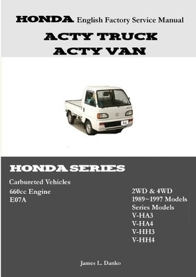 James Danko Honda Acty English Factory Service Manual (Paperback) (UK IMPORT)