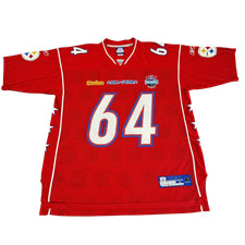 2006 Pro Bowl All Star JEFF HARTINGS 64 Pittsburgh Steelers Reebok Large Jersey