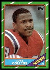Tony Collins 1986 Topps #33 New England Patriots 33415 Football Card