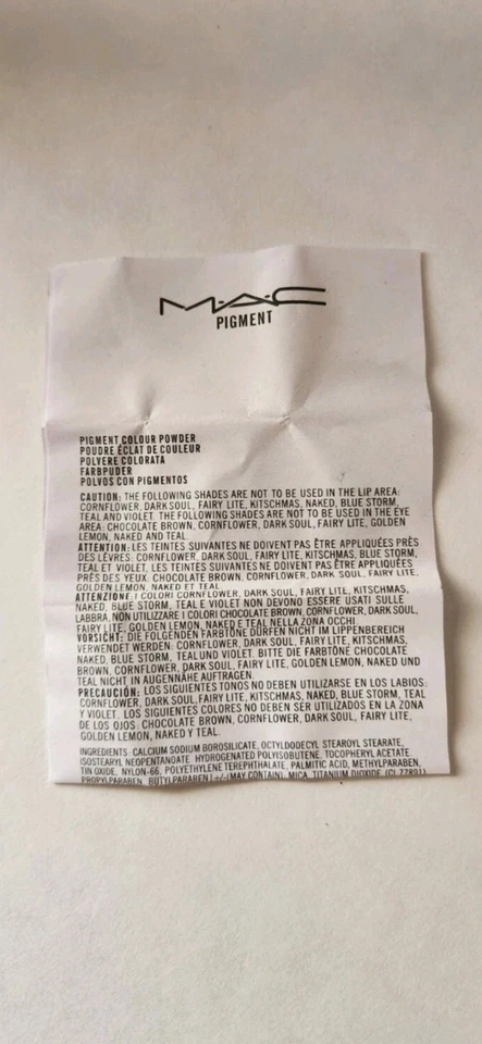 M.A.C Pigments (SHIMMER MOSS)Eye Shadow Full Size 7.5 g/.26oz BRAND NEW IN BOX - Image 3 of 3