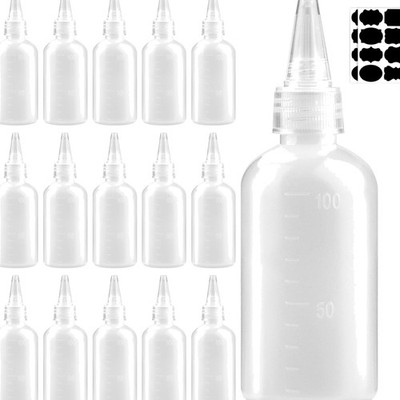 16 Stück Quetschflasche 100ml Squeeze Flasche Spritzflasche Dosierflasche Sau...