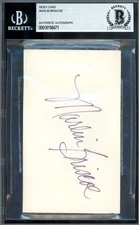 Marlin Briscoe Beckett BAS Signed 3x5 Index Card Autograph