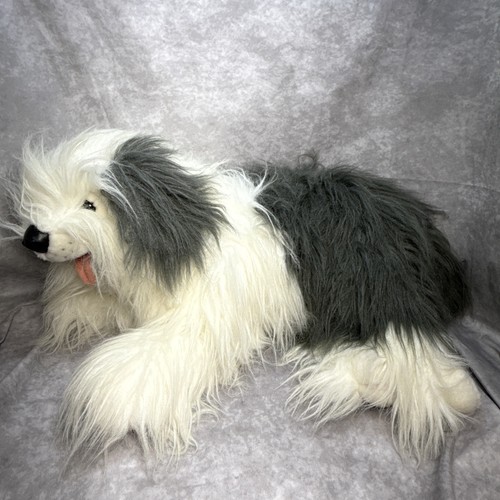 Vintage Animal Alley English Sheepdog Shaggy Plush Dog Toys R Us Realistic