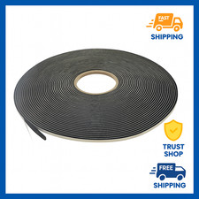 PVC Foam Tape, Single-Sided Closed Cell, 1/4" x 75 ft x 1/8" Black 