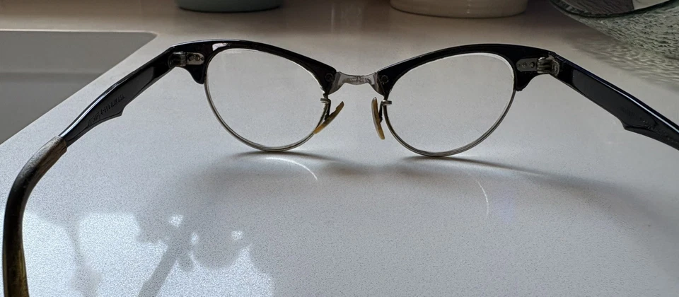 Monturas de anteojos florales vintage artesanales 1/10 12k GF ojos de gato Foto 2 de 4