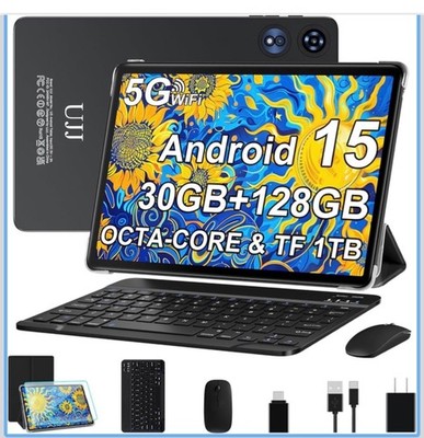 Tablet 10 inch Android 15 Tablets 30GB RAM 128GB ROM 1TB Expand, 8000mAh Octa-Co
