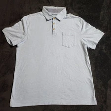 IZOD Men's Polo Shirt Size XL Light Blue Short Sleeve