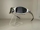 Vintage Oakley Juliet 1.0 X-Metal Polarized Sunglasses Black Lens Silver Frames