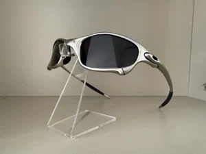 Vintage Oakley Juliet 1.0 X-Metal Polarized Sunglasses Black Lens Silver Frames