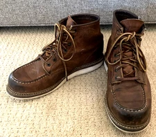 Red Wing 1907 Heritage Classic Moc Toe Leather 6” Work Boots 8 D Made USA $350