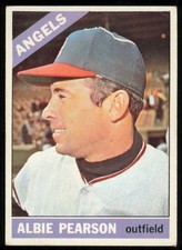 1966 TOPPS ALBIE PEARSON CALIFORNIA ANGELS #83 VG/EX - CORNER WRINKLE