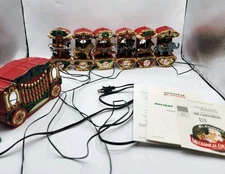 Mr .Christmas Holiday Carousel Light Musical 6 Horses Circus