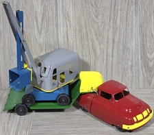 Wyandotte Truck, Flatbed Trailer & Excavator Crane Vintage - FULLY RESTORED - 