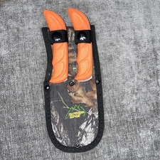 Outdoor Edge Knife Set Hunting Orange Handle Deer Hunting Two Knives And Sheath