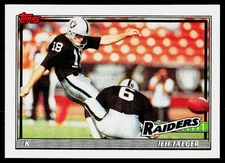 Jeff Jaeger, 1991 Topps, #106, Los Angeles Raiders,