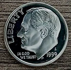 1999-S Cameo Proof 90% Silver Roosevelt Dime Low Mintage Year ~ Ships Free!