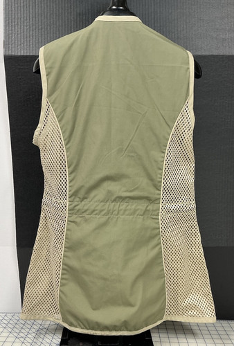 Orvis Hunting Shooting Sportsman Vest Light Olive Green & Brown Size Medium - Picture 2 of 8