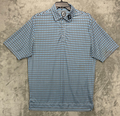 Footjoy Tour Issue Men's Performance Polo Shirt Sz L Multicolor Plaid