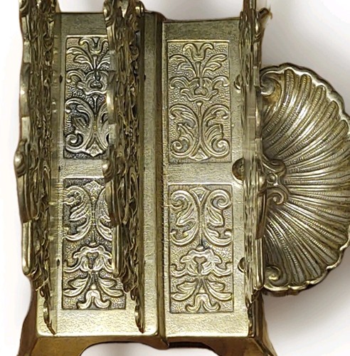 💌Art Nouveau Italia Organizador de Escritorio de Latón Doble Soporte para Cartas Plato Adornado - Imagen 5 de 13