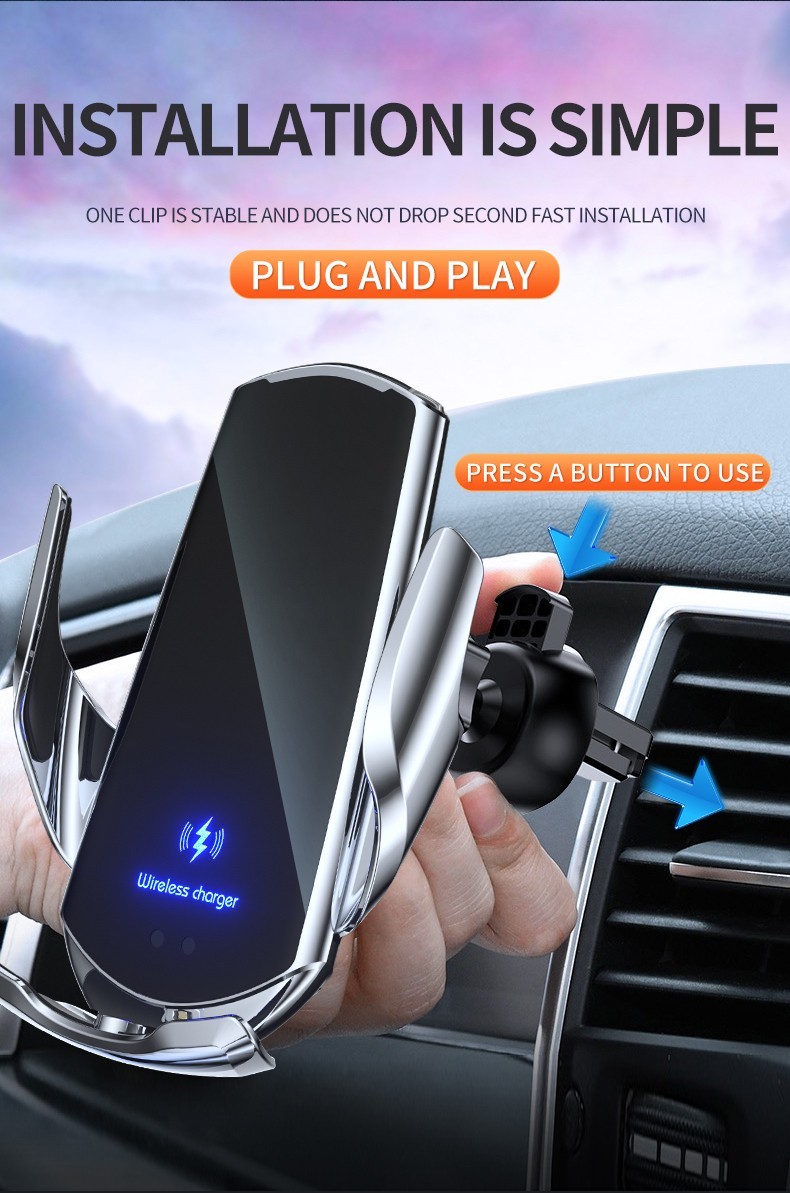 New Arrival Car Charger Fast Charging Wireless Car Charger Holder 15w Car Mobile