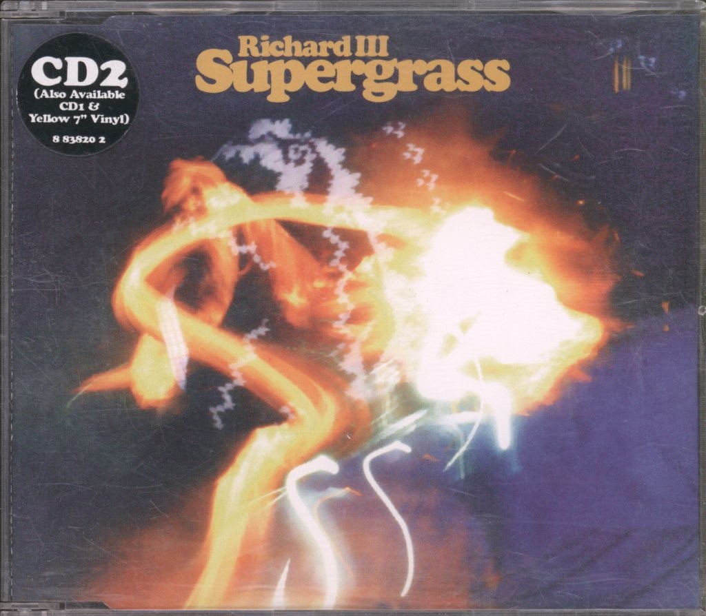 Supergrass Richard III CD UK Parlophone 1997 single part 2. Has info sticker on