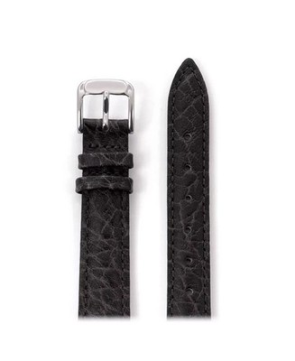 Speidel Ladies Buffalo Grain Leather Watch Band 14mm Black Genuine Leather