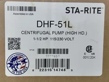 STA-RITE DHF 1 1/2 HP HIGH HEAD 115/230V STARITE CENTRIFUGAL PUMP