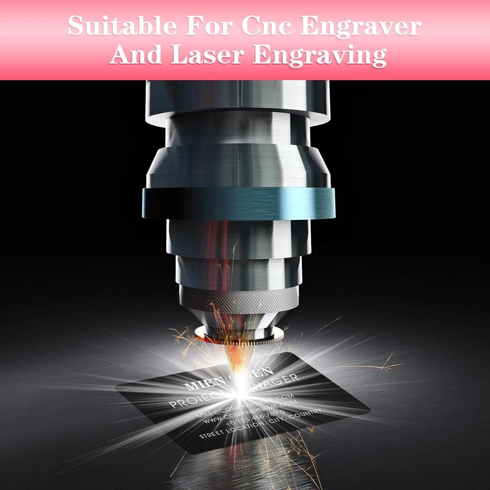 300 Pcs Metal Business Cards Blanks Bulk Multipurpose Black Aluminum Business - Image 3 of 4