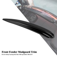 Black Front Fender Mudguard Trim Fit For Harley Touring Road King FLHR 1984-2023