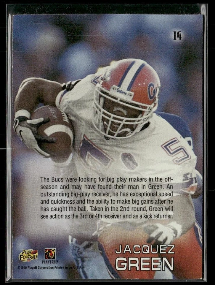 1998 Playoff Absolute SSD Hobby #14 Jacquez Green Draft Picks - Image 2 of 2