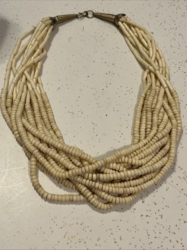 Big & Bold mehrsträngige Tribal Kongo Elfenbein 23" Statement Halskette - Bild 7 von 7