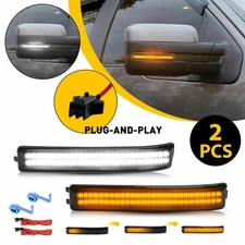 Smoked LED Mirror Side Signal Turn Lights For Ford 2009-2014 F150 2010 2011 2012