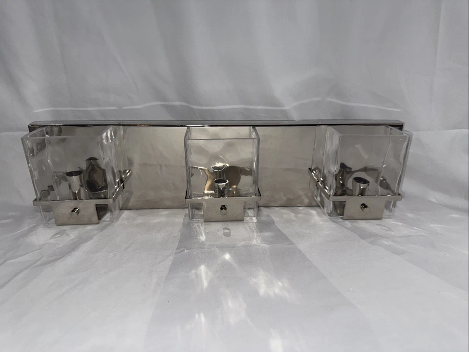 ARTCRAFT NEW IN BOX AC11573PN WILTSHIRE 3-LIGHT WALL LIGHT - POLISHED NICKEL - Image 2 of 4