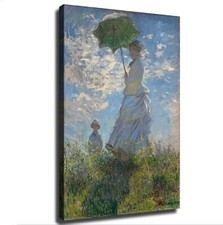 Claude Monet - The Walk, Woman with A Parasol 1879 Poster Canvas Printing